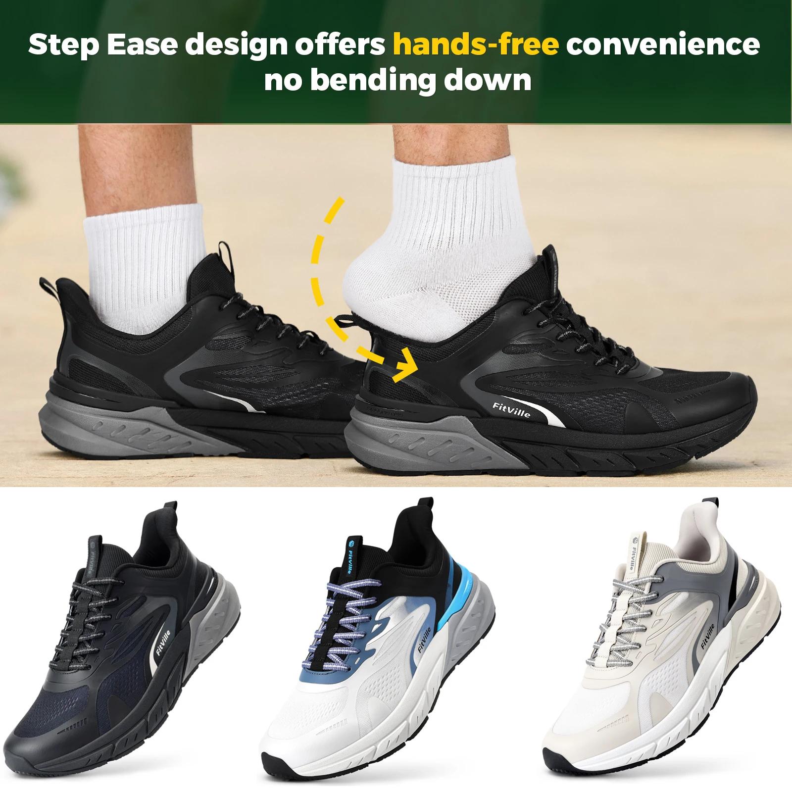 Chaussures de marche Fittington confortables et larges pour hommes, chaussures de sport antidérapant