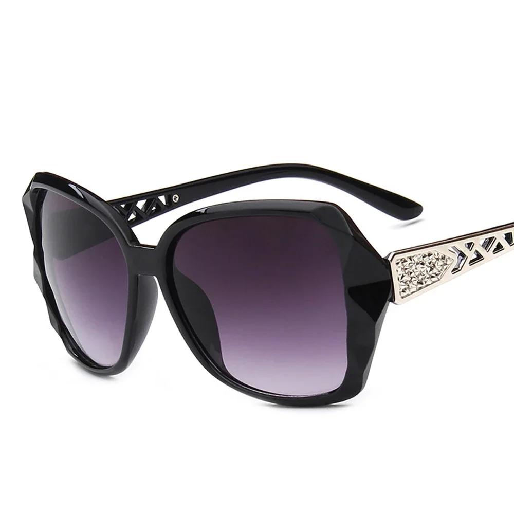 Mode grandes lunettes de soleil violettes femmes marque de luxe lunettes de soleil carrées femme mir
