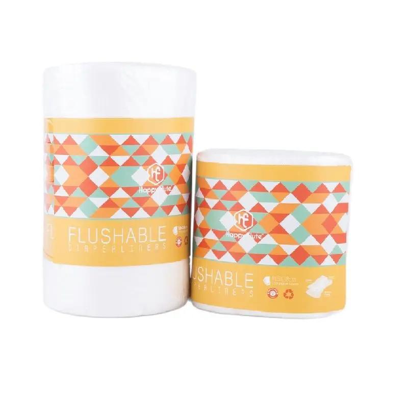 HappyFlute lingettes pour bébé en tissu de bambou doublures de couches biodégradables et jetables do