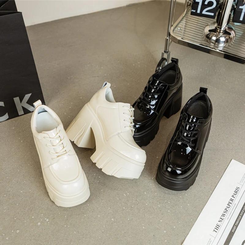 DIMANYU Chaussures à talons hauts pour femmes, plateforme, nouvelle collection 2026, à lacets, print