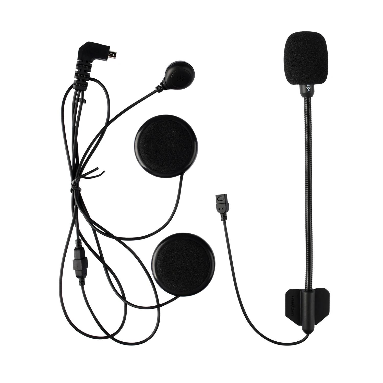 FreedConn – accessoires d'origine, Microphone dur/doux, Clip à 5 broches pour casque intégral/ouvert