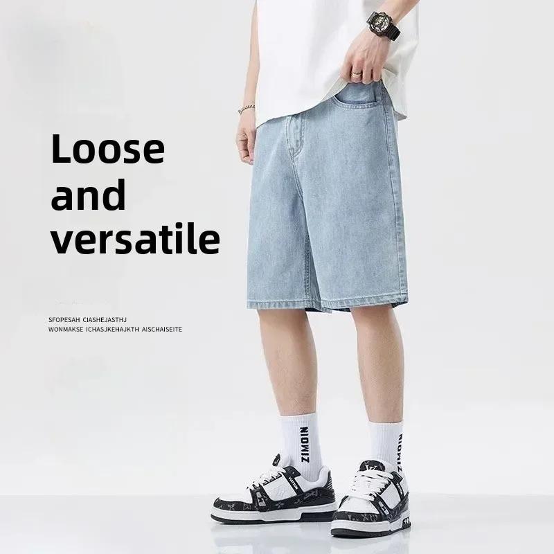 Été hommes nouveau jean décontracté Shorts en vrac coréen mi taille haute mode genou longueur Denim 