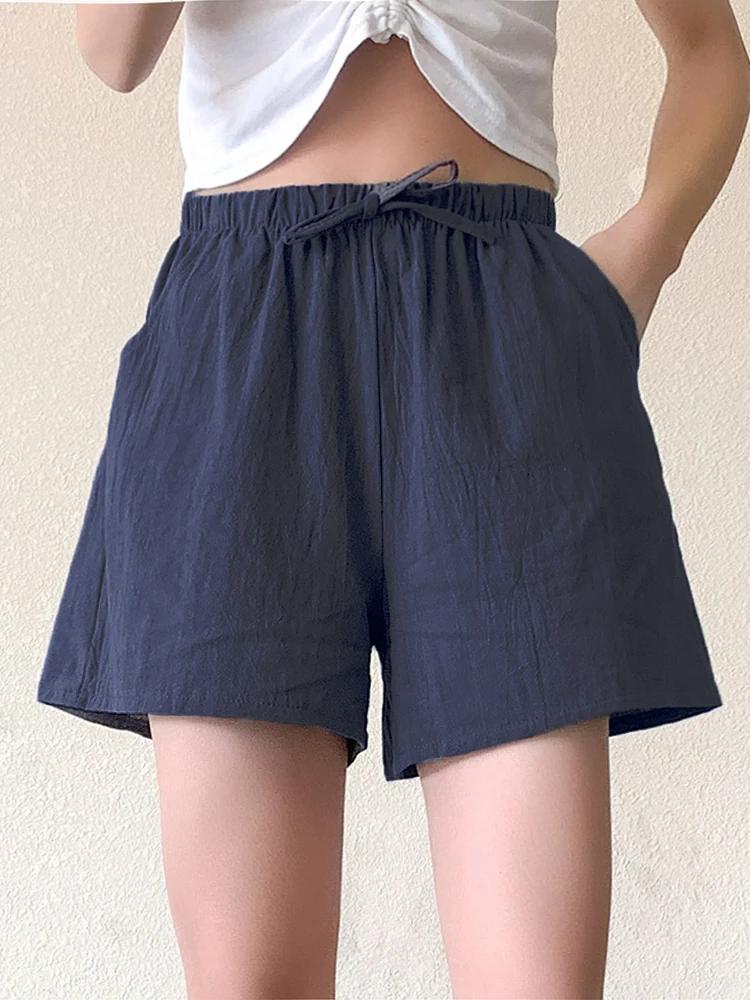 ITOOLIN décontracté Shorts en lin femmes Shorts d'entraînement de gymnastique pantalons courts taill