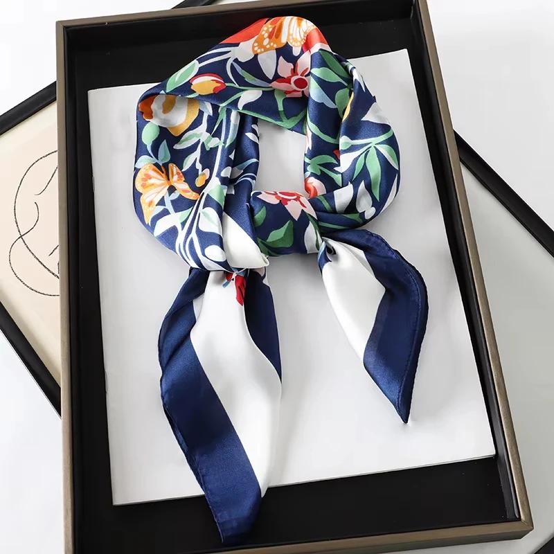 Injplanchers f carré de luxe pour femmes, bandes de cheveux Hijab, foulard de la présidence, châle e