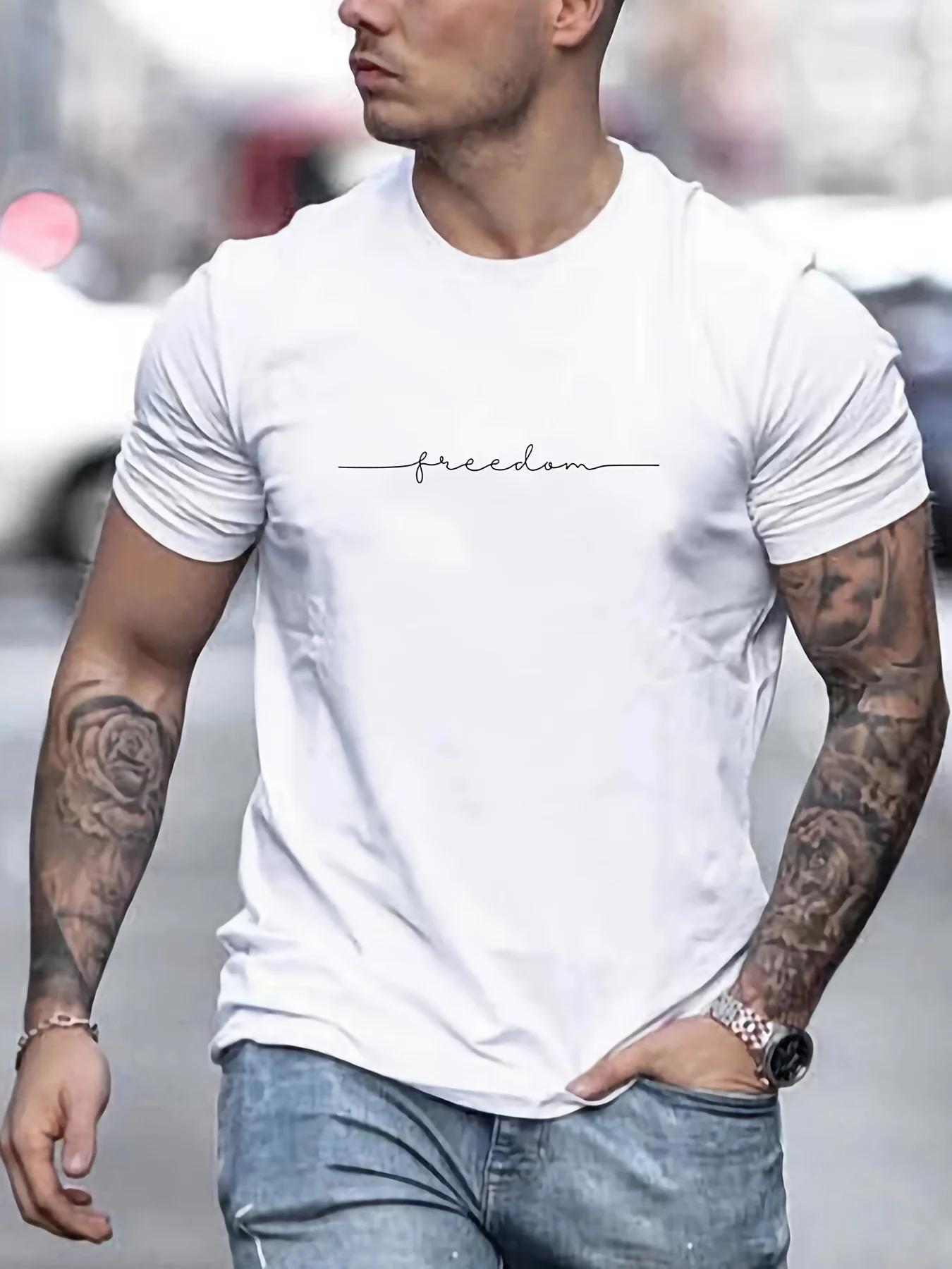 T-shirt manches courtes col rond homme, ample, 100% coton, imprimé Graphi, décontracté, coupe cintré