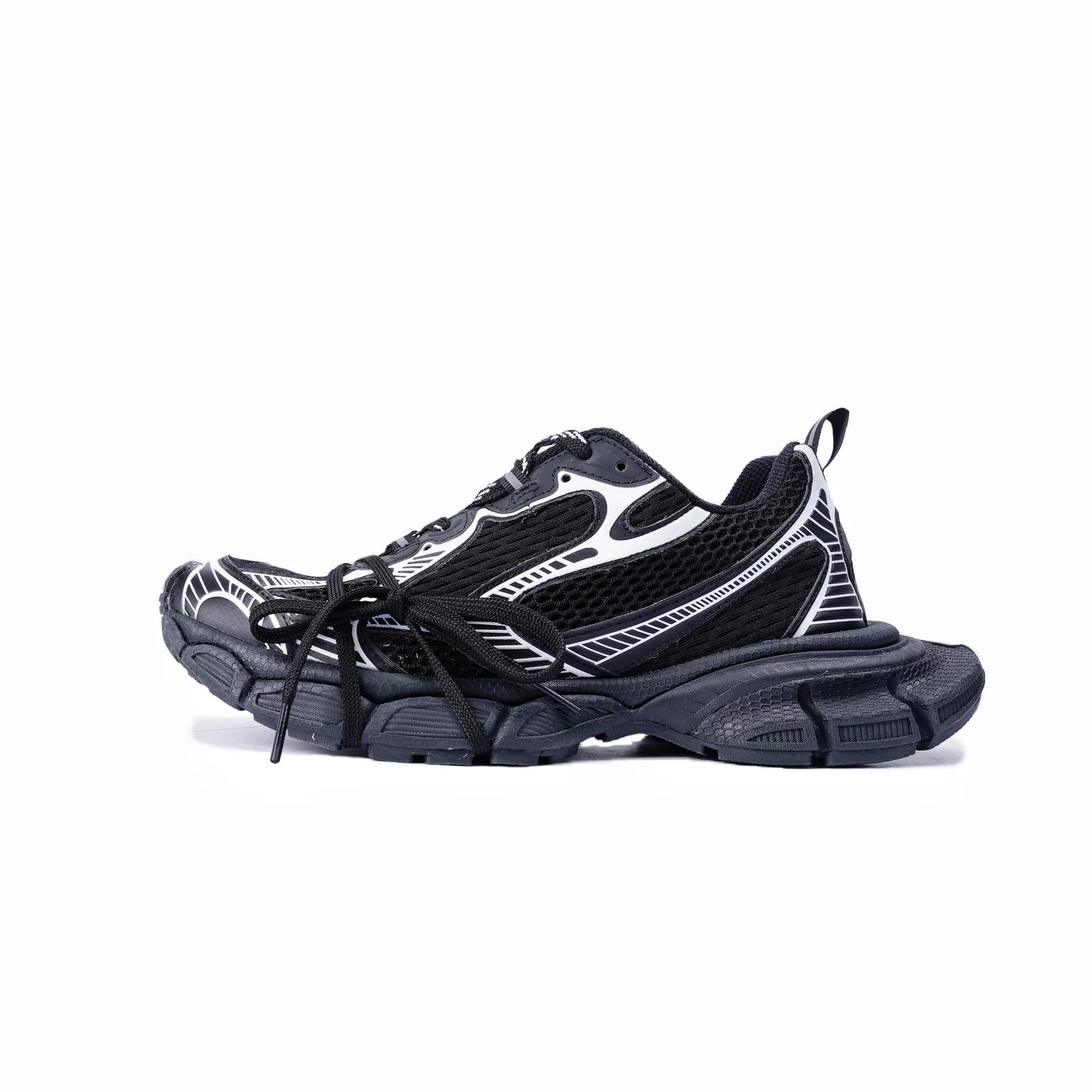 Chaussures de course rétro-futuristes pour l'extérieur, style Mech Vent, à semelle épaisse, pour hom