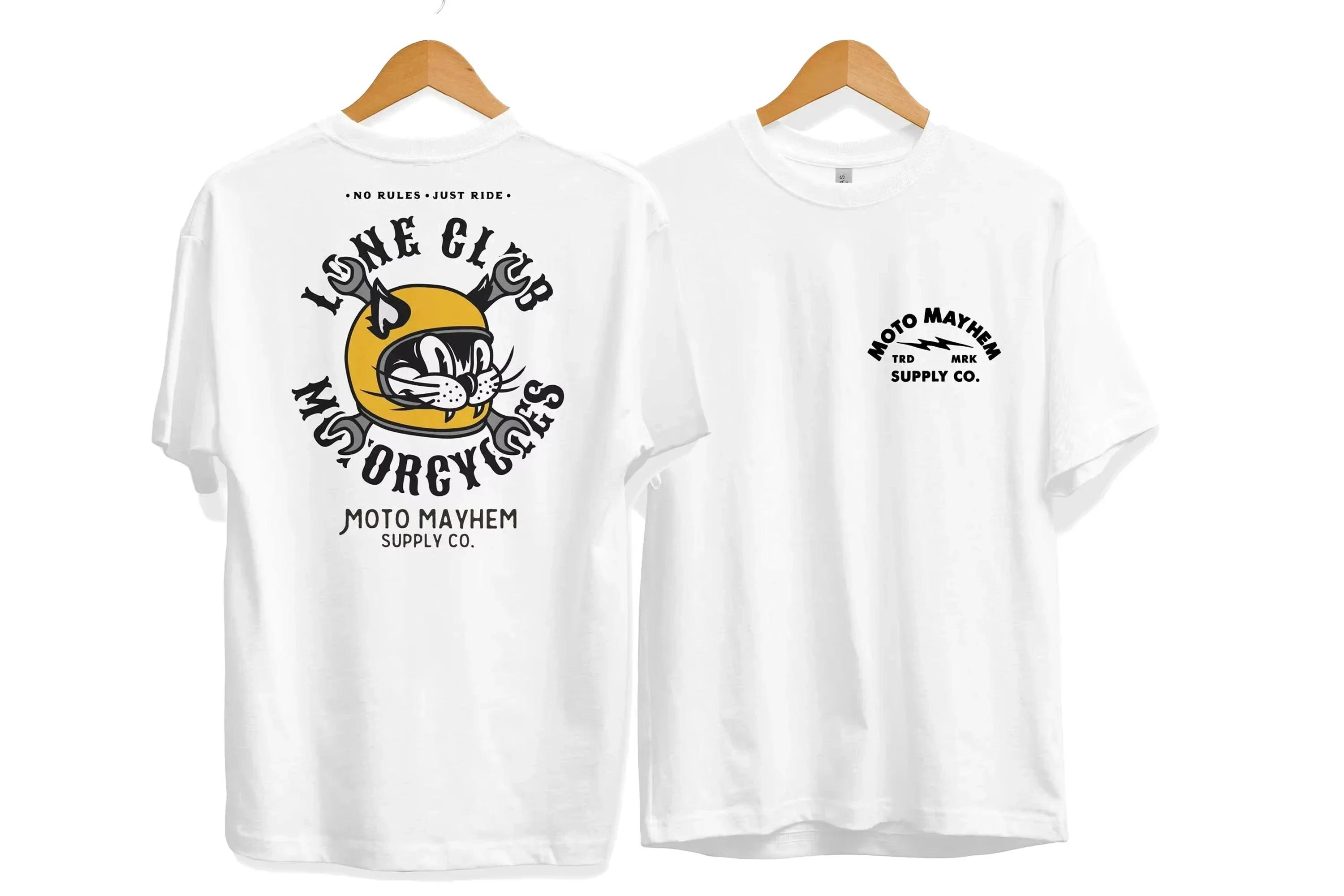 Nouveau solitaire moto Club vélo hommes et femmes coton T-Shirt mode grande taille haut décontracté 