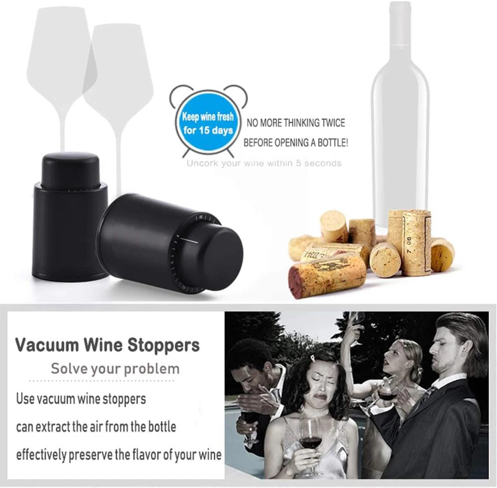 Bouchon de bouteille de vin sous vide, stockage scellé, bouchon de vin à mémoire de forme sous vide,