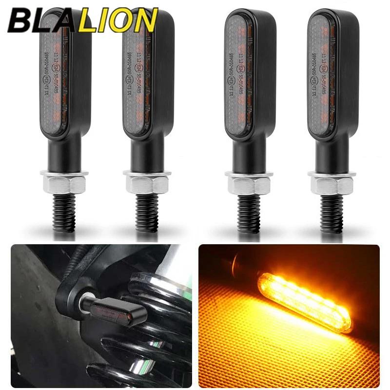 BLALION 2 pièces 6 LED Clignotants de moto Mini LED Séquentiels Ambre