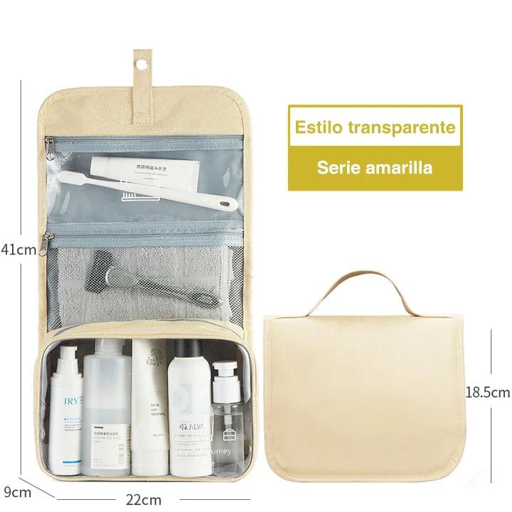 Sac de rangement cosmétique étanche, trousse de toilette pliable, séparation sèche et humide, voyage