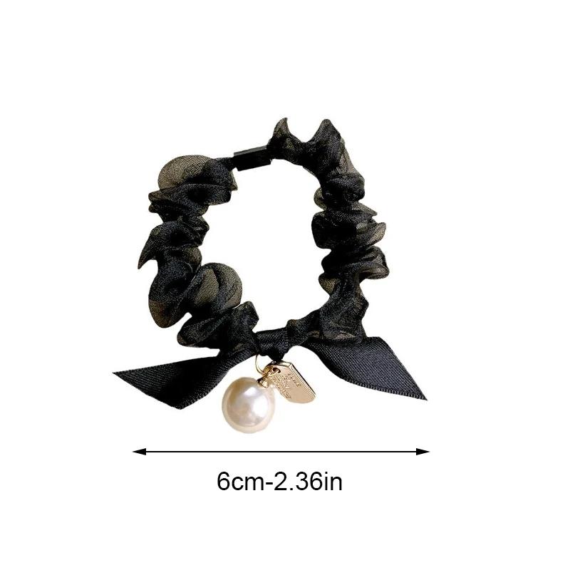 Anneaux de cheveux à nœud doux de Style coréen, 5 pièces, attaches de cheveux simples à haute élasti