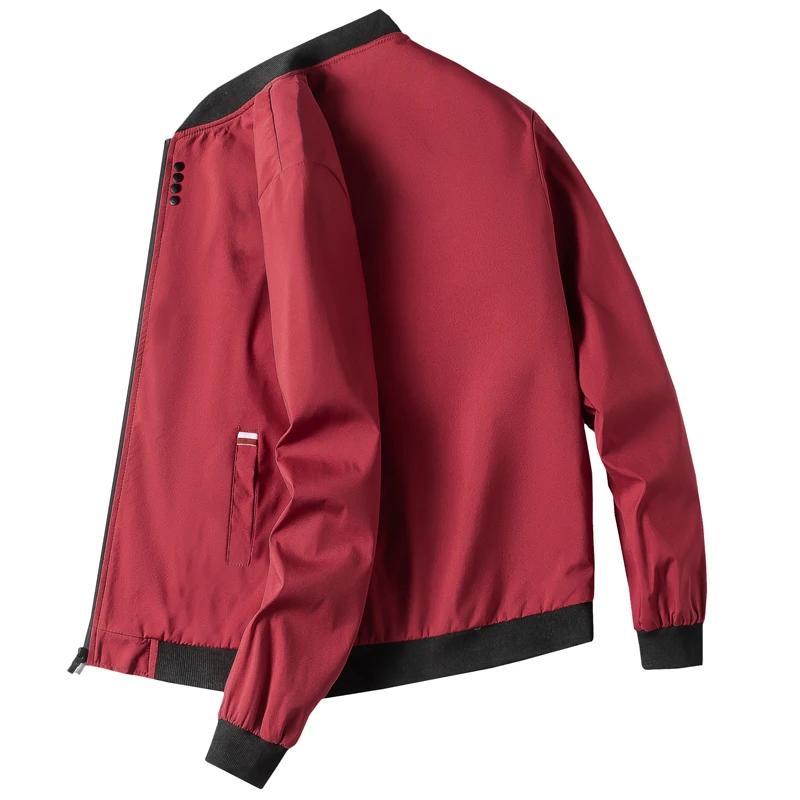 Veste d'automne mince à manches longues pour hommes M-4XL uniforme de baseball veste de cyclisme cou