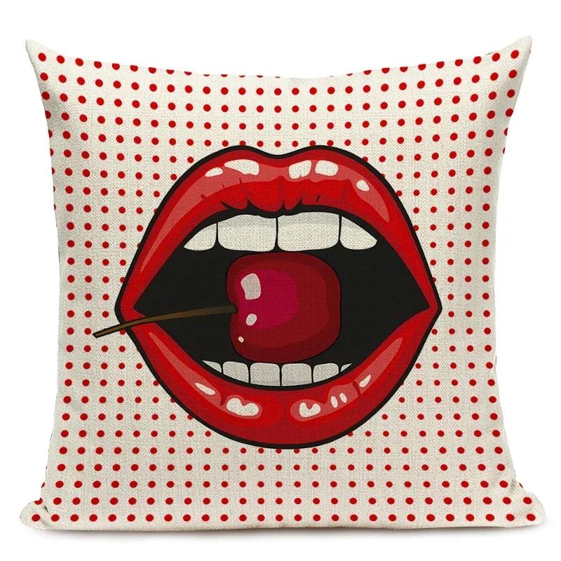 Housse de coussin imprimée Pop Art, taie d'oreiller décorative pour siège de voiture, décoration de 