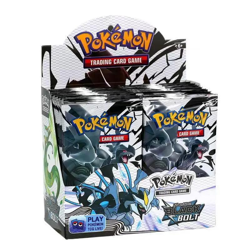 90-360 cartes Pokémon en anglais, français et espagnol, cartes Sun Moon Evolutions, boîte de booster