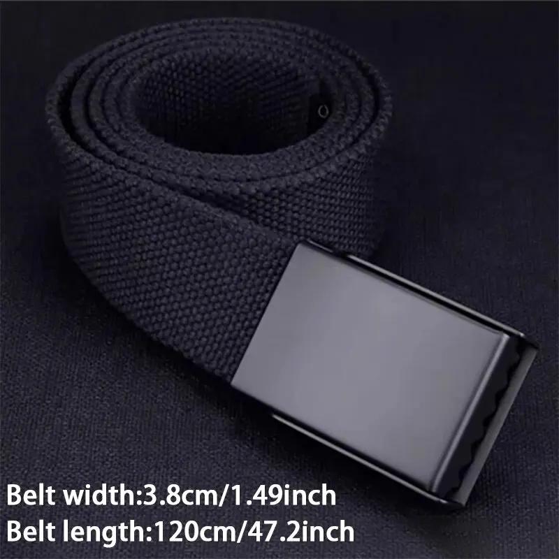 Ceinture en toile respirante pour hommes et femmes, ceinture réglable, DulFor Jeans, extérieur, unis