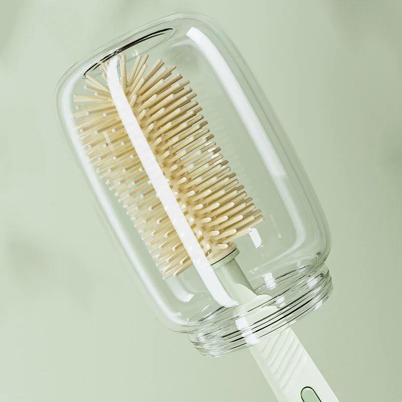 Brosse à biberon en Silicone pour bébé, ensemble d'outils de nettoyage portables à poignée droite 36