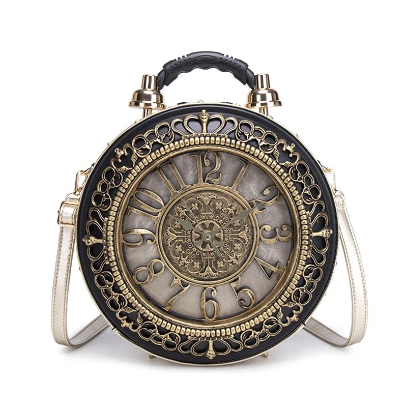 Sac à main avec horloge créative rétro, nouveau style, sens du design à la mode et de niche, sac à b