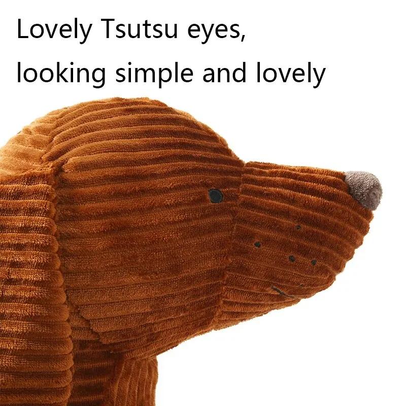 Oreiller en peluche chien teckel, coussin en peluche doux et durable, oreiller animaux pour canapé, 