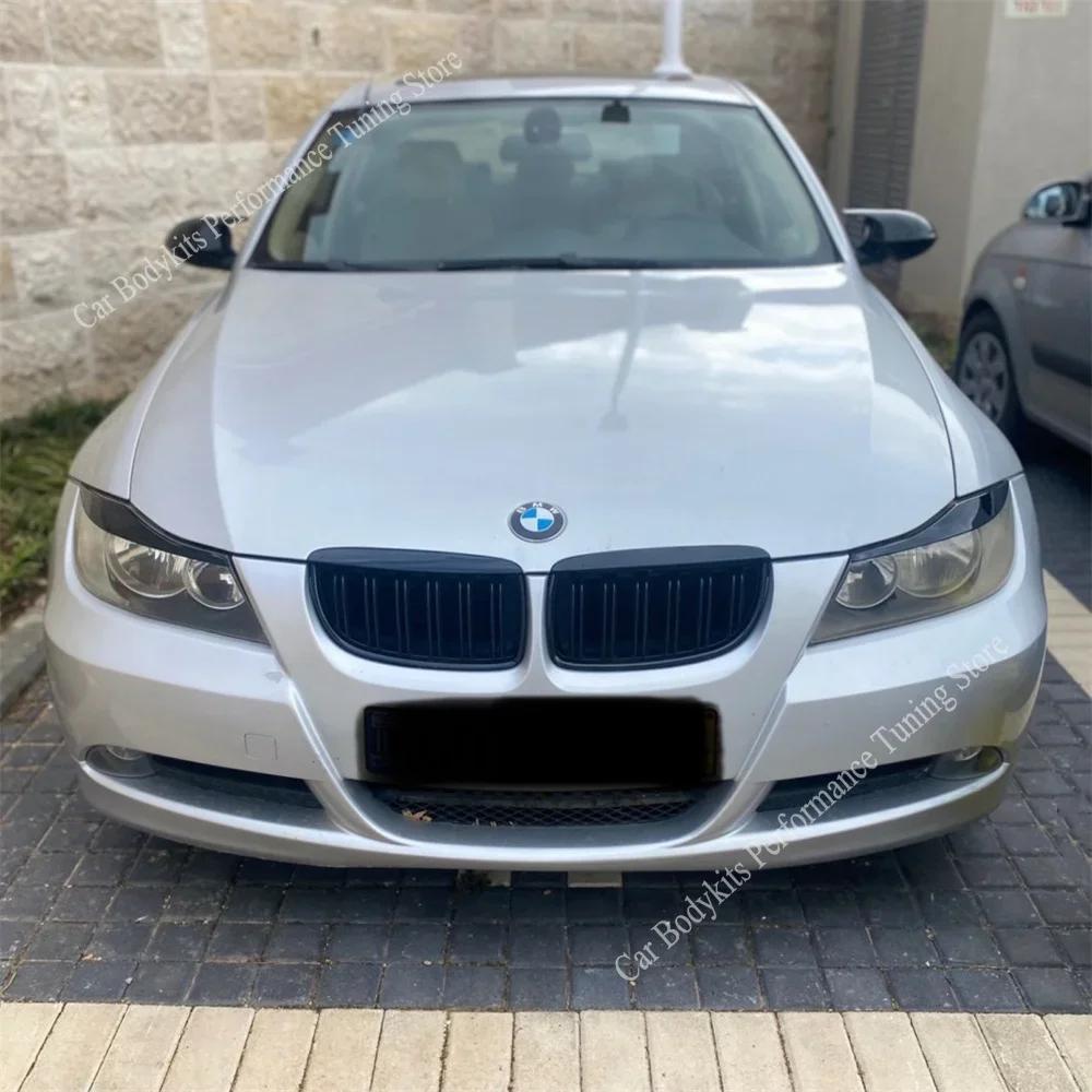 2 pièces ABS brillant phare mauvais sourcils paupières pour BMW E90 E91 série 3 318i 320i 320d 325i 