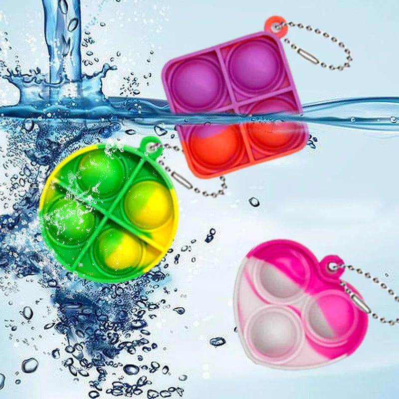 30 pièces Pop Fidget jouets Mini Pop porte-clés jouets pour tout-petits Fidgets Pack jouets sensorie