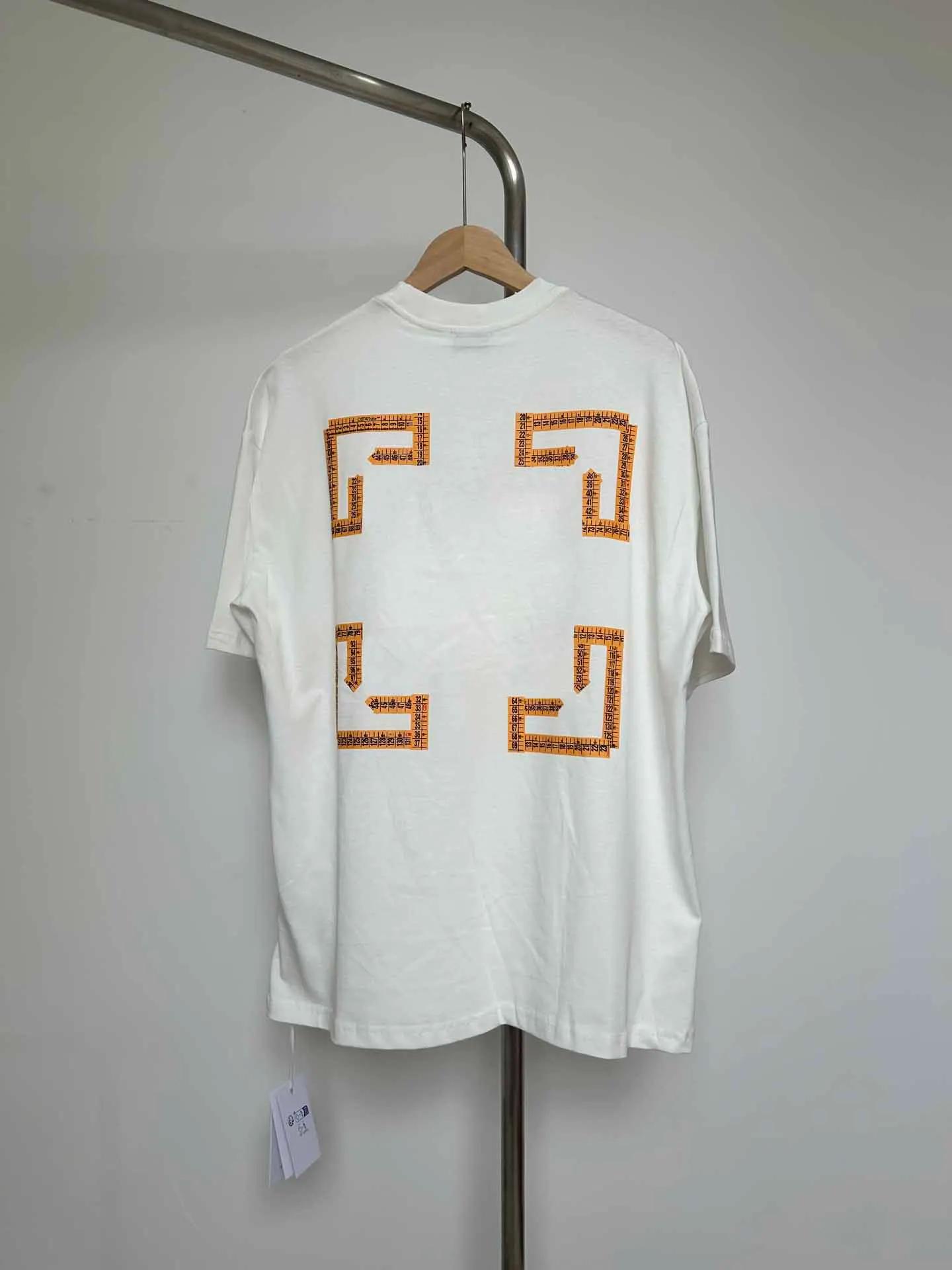 T-shirts pour femmes et hommes 2025ss C/O Tape Measure avec logo imprimé « Arrow », style hip-hop st