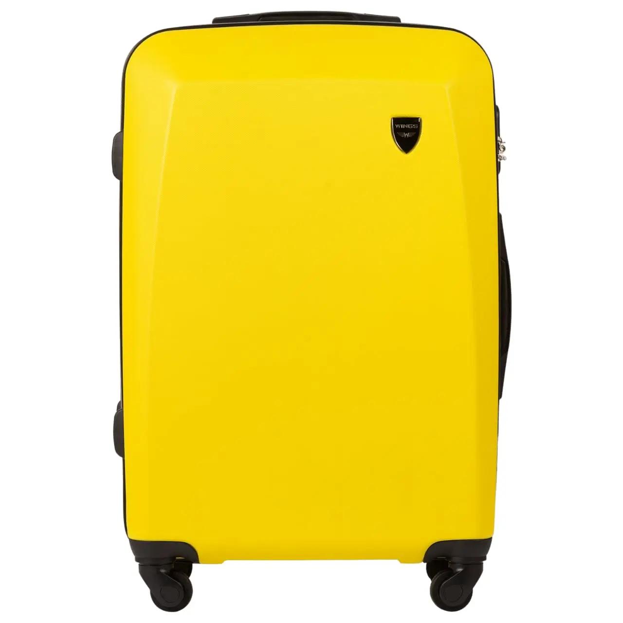 Lot de 4 roulettes WINGS PLOVER jaunes en ABS + (L/M/S/XS) rigides à 4 roues 360° °   Serrure à comb