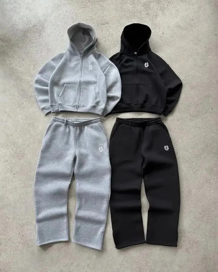 2025 automne/hiver mode broderie Harajuku Y2K sweat à capuche avec fermeture éclair femmes rue Y2K n