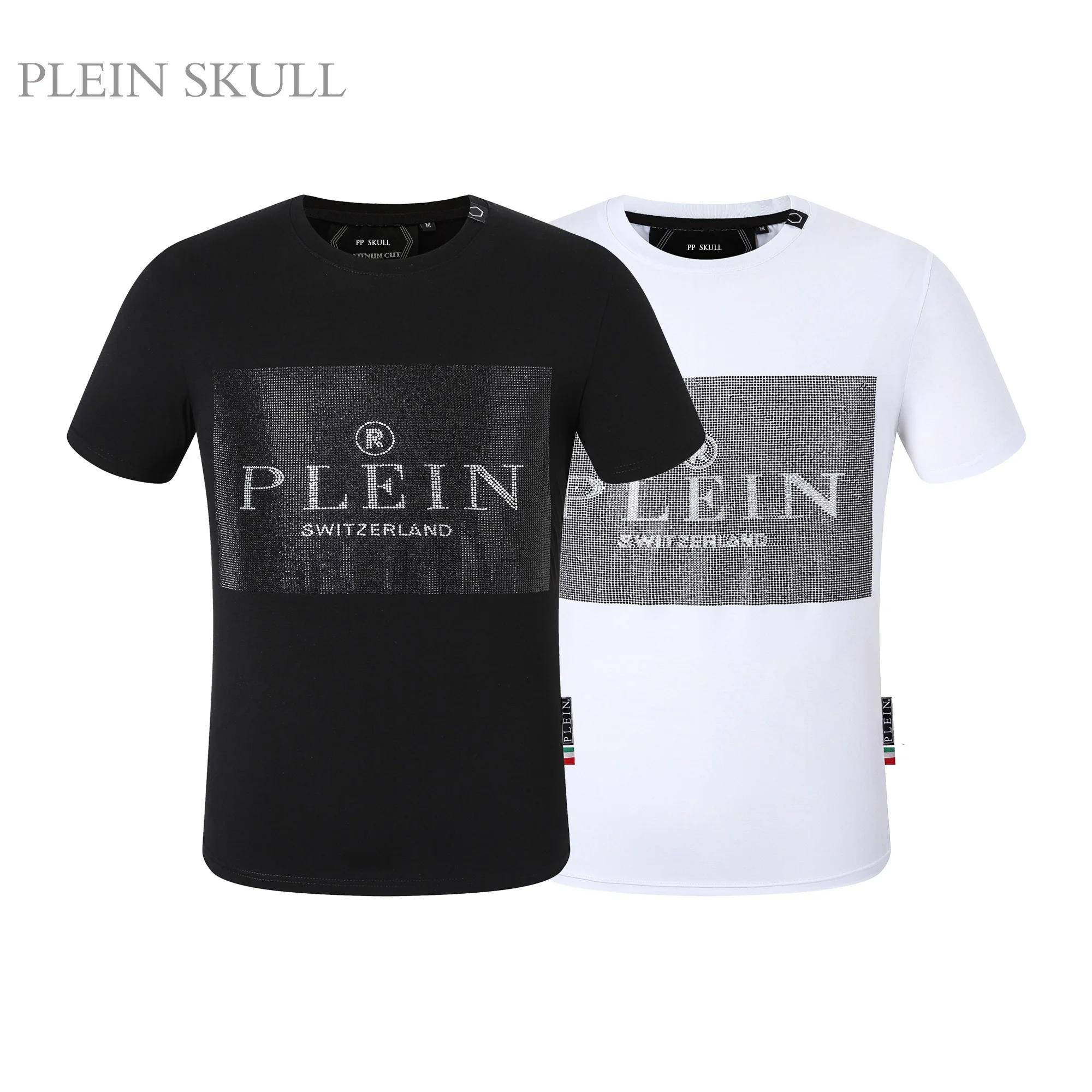 PLEIN SKULL hommes coupe ajustée haute rue haut à manches courtes été Punk respirant fête T-shirt ro