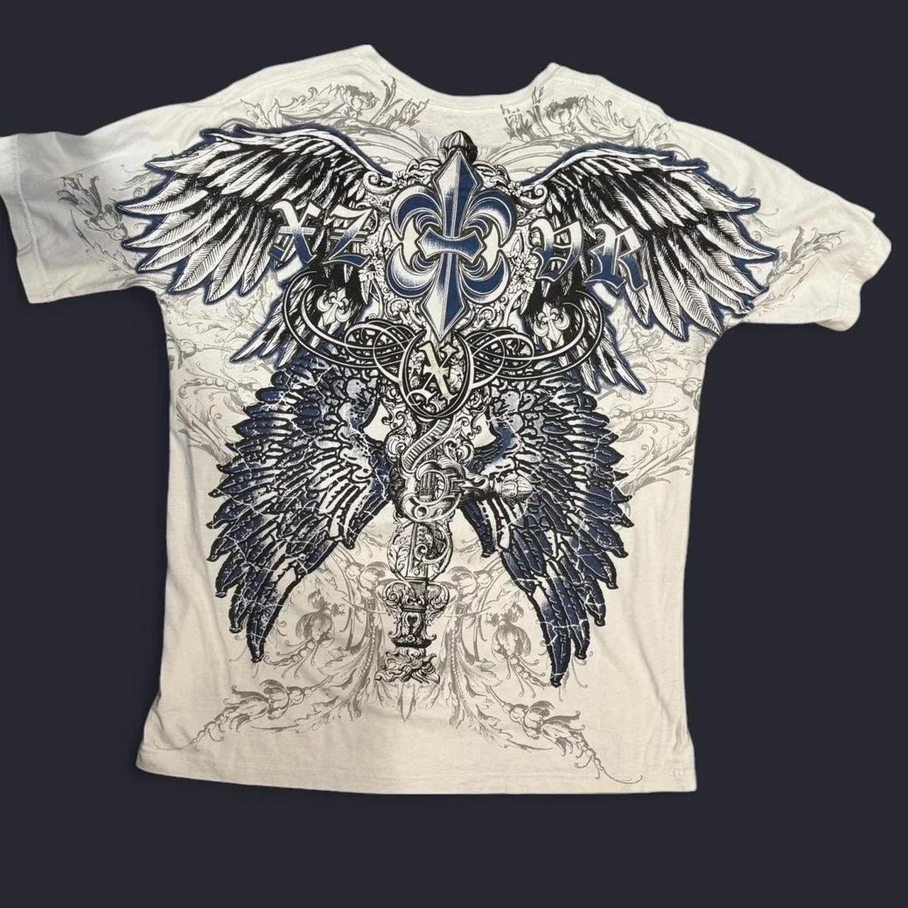T-shirt rétro Xtreme Angel Wing pour hommes et femmes, jaune, manches courtes, Harajuku, mode améric
