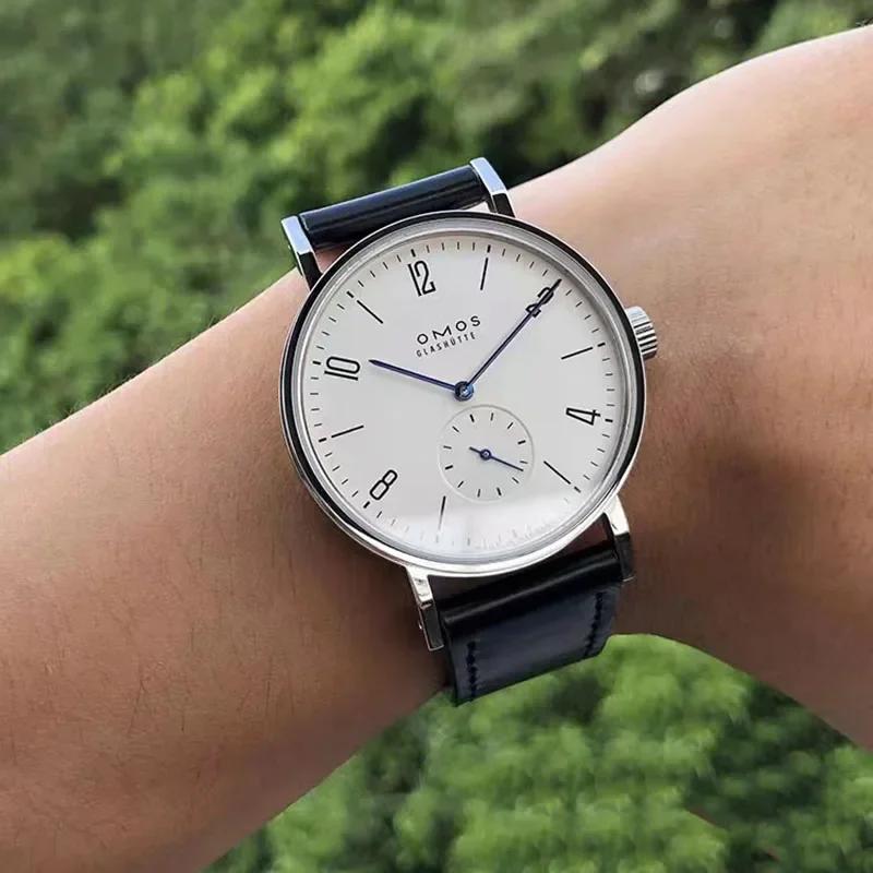 Montre mécanique automatique pour hommes de 38 mm adaptée au mouvement à remontage automatique Seagu