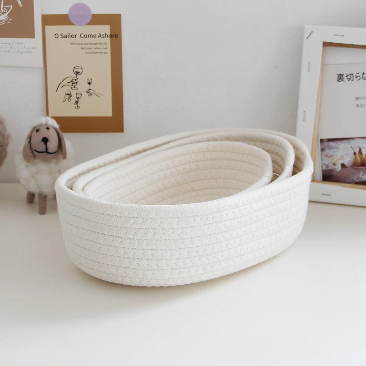 Paniers de rangement tissés multifonctionnels, articles divers de bureau, cosmétiques, jouets pour e