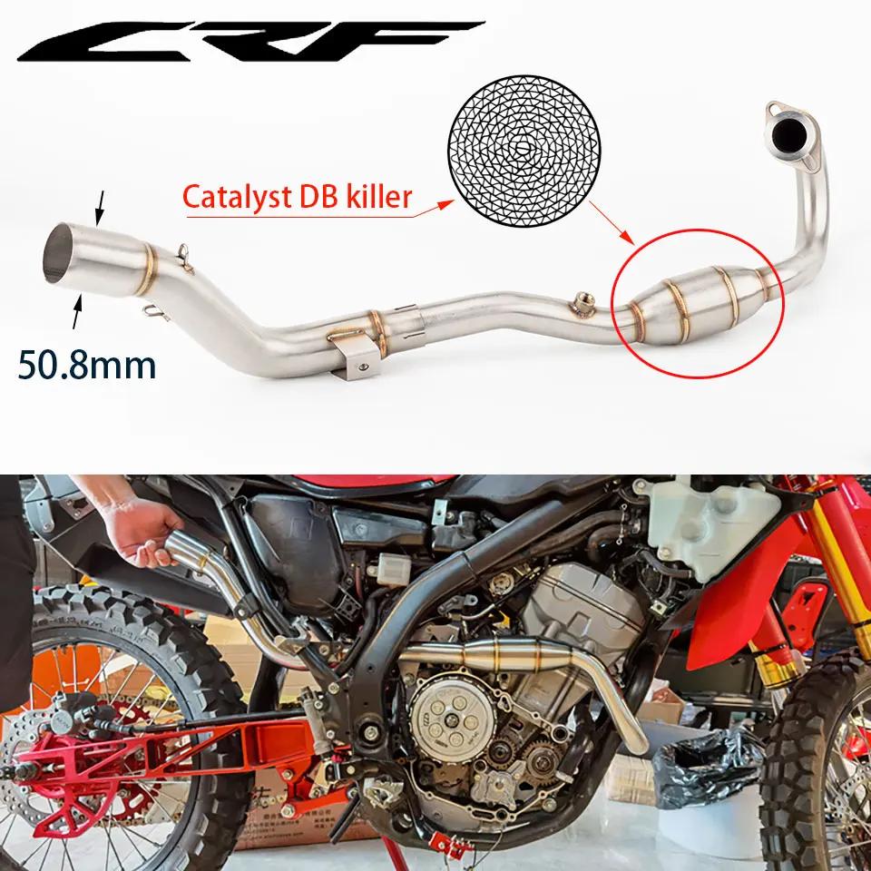 Collecteur d'échappement de moto pour Honda, CRF250L, Rally 2017-2020, CRF300L, Rally 2021-2023, CRF