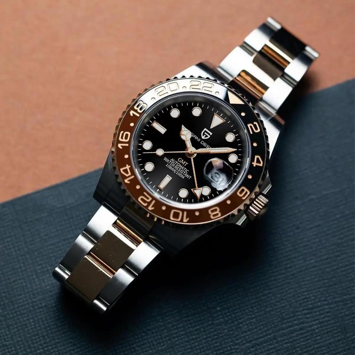 Nouvelle montre automatique PAGANI DESIGN GMT 1662, 40 mm, montre-bracelet pour homme, marque haut d