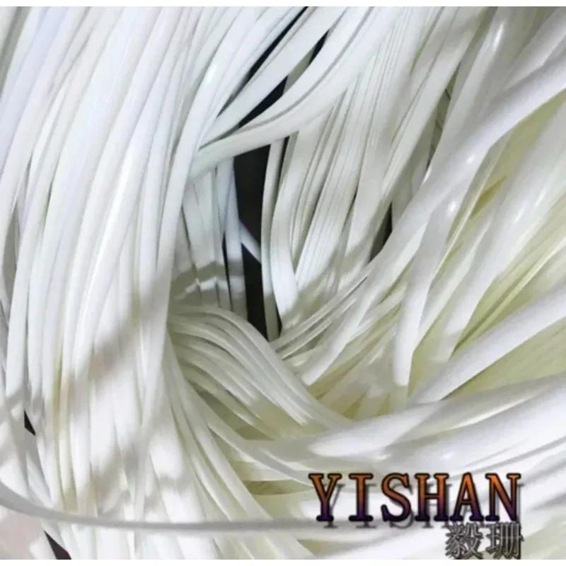 70 mètres (500g) largeur: 8mm blanc dégradé plat synthétique rotin matériel de tissage en plastique 