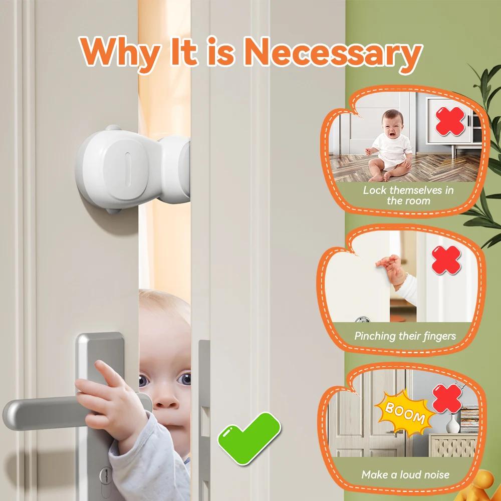 Protection anti-pincement pour les doigts des enfants, butée de porte rotative pour la sécurité des 