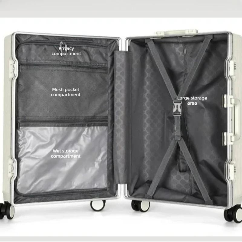 Valise cabine 20 pouces expédiée depuis l'UE, cadre en alliage d'aluminium à ouverture frontale, val