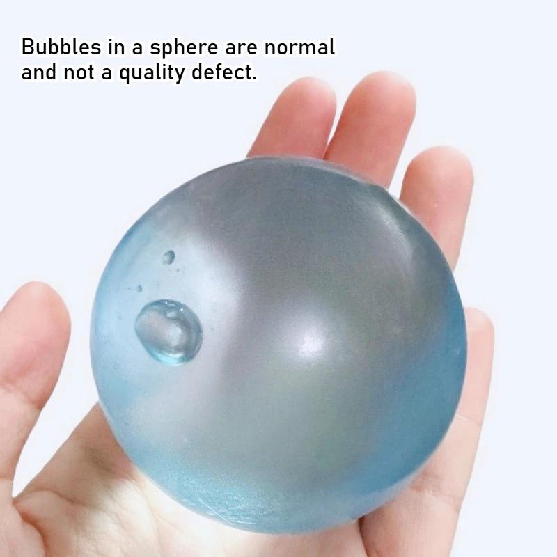 Jouet Squishy en Maltose bleue, mignon Mochi Anti-Stress, balle transparente bleue douce, jouet de d