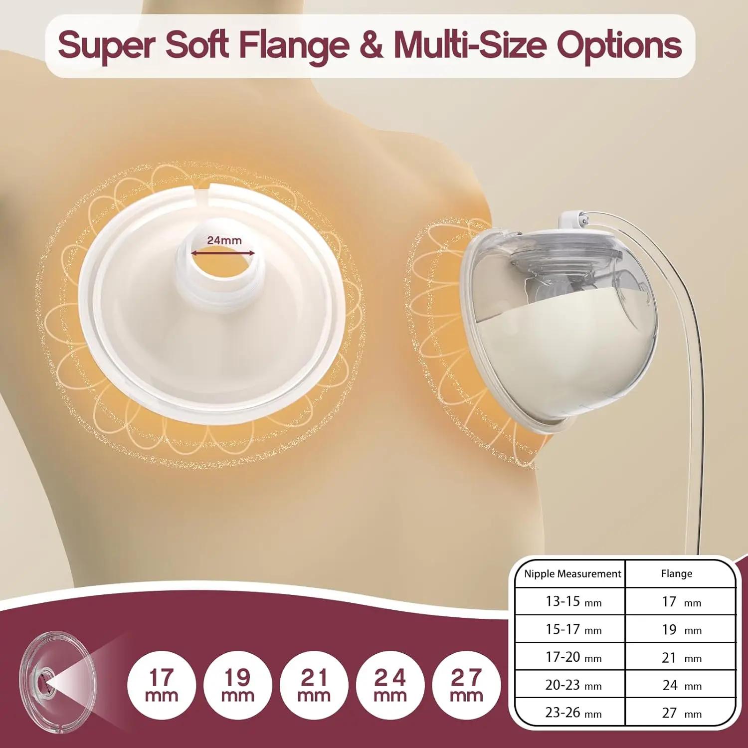 CaraCups Collection de lait portable, gobelets de collection mains libres compatibles avec Spectra S