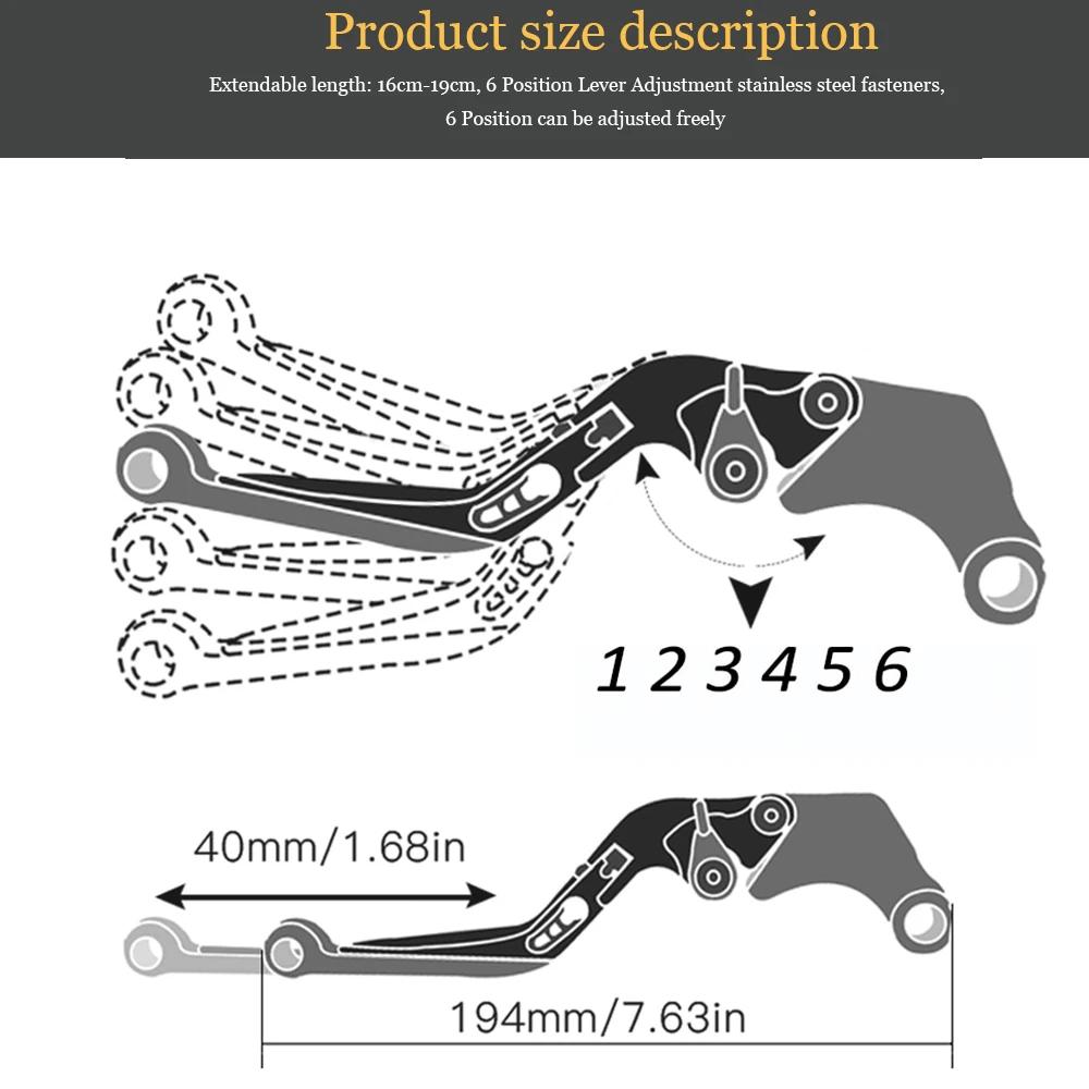 Leviers de frein à main et d'embrayage réglables, pliables et extensibles, pour moto DUCATI HYPERMOT