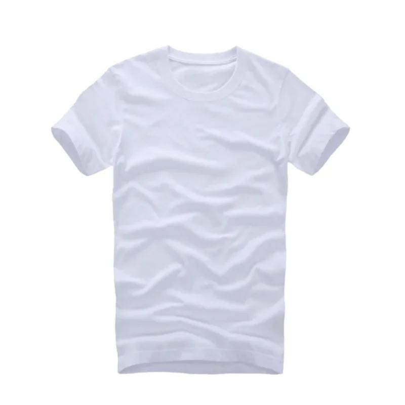 T-shirts à manches courtes pour hommes et femmes, haut en coton blanc à col rond, haut ample, épais,