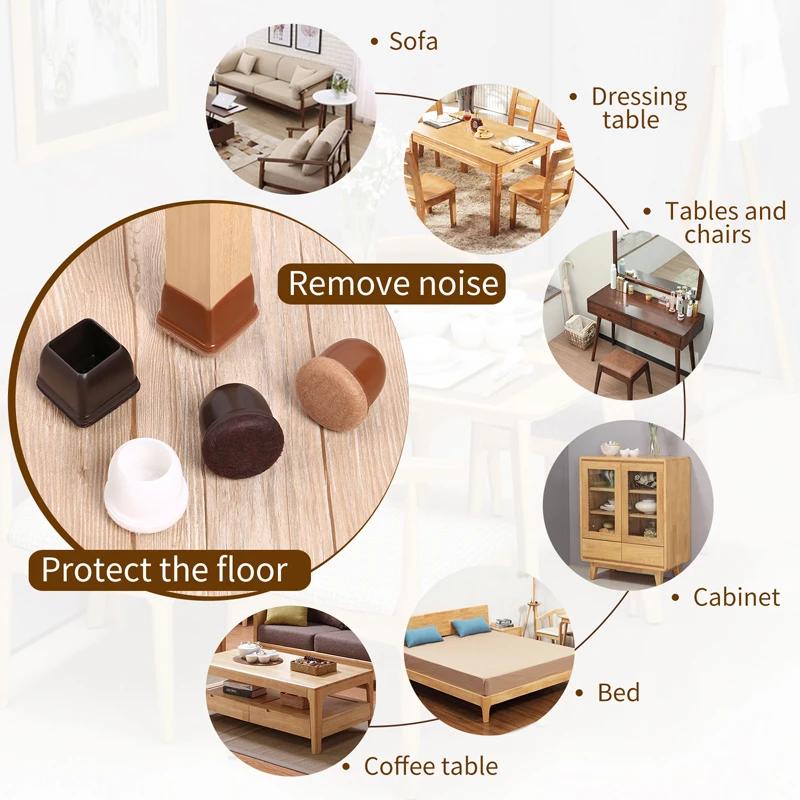 Couvre-pieds de chaise en caoutchouc, protection des pieds, tabouret, Table, meubles, couvre-pieds, 