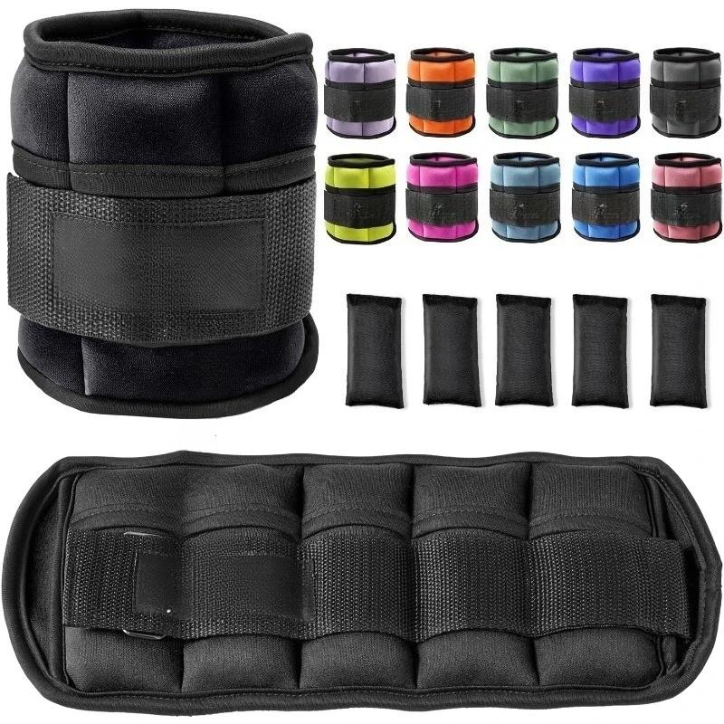 Poids de cheville réglables 1 paire 2 4 6 8 10 lb sangles de poids de jambe pour femmes hommes, ense