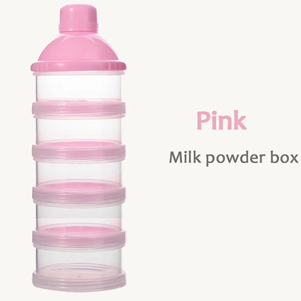 Boîte de lait en poudre Portable à 4/5 grilles, conteneur de collations pour bébés, boîte de stockag