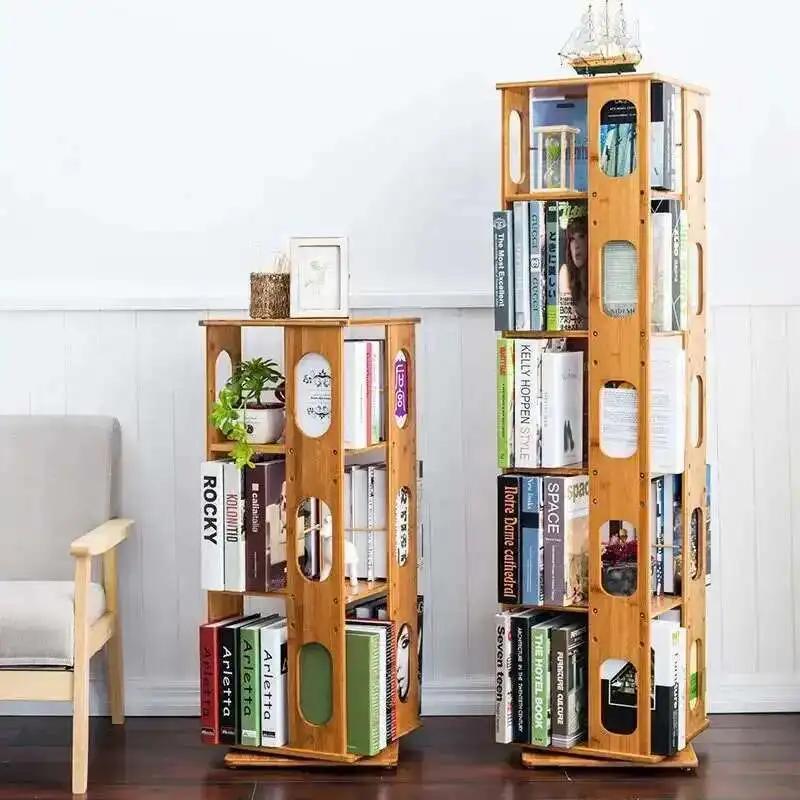 Bibliothèques rotatives simples, étagère à 360 degrés, meubles de salon, bibliothèques modernes au s