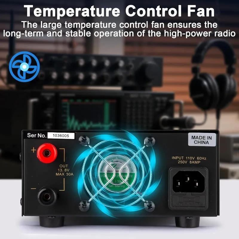 Alimentation cc 13.8V 30A pour radio amateur, alimentation de banc régulée avec décalage de bruit, c