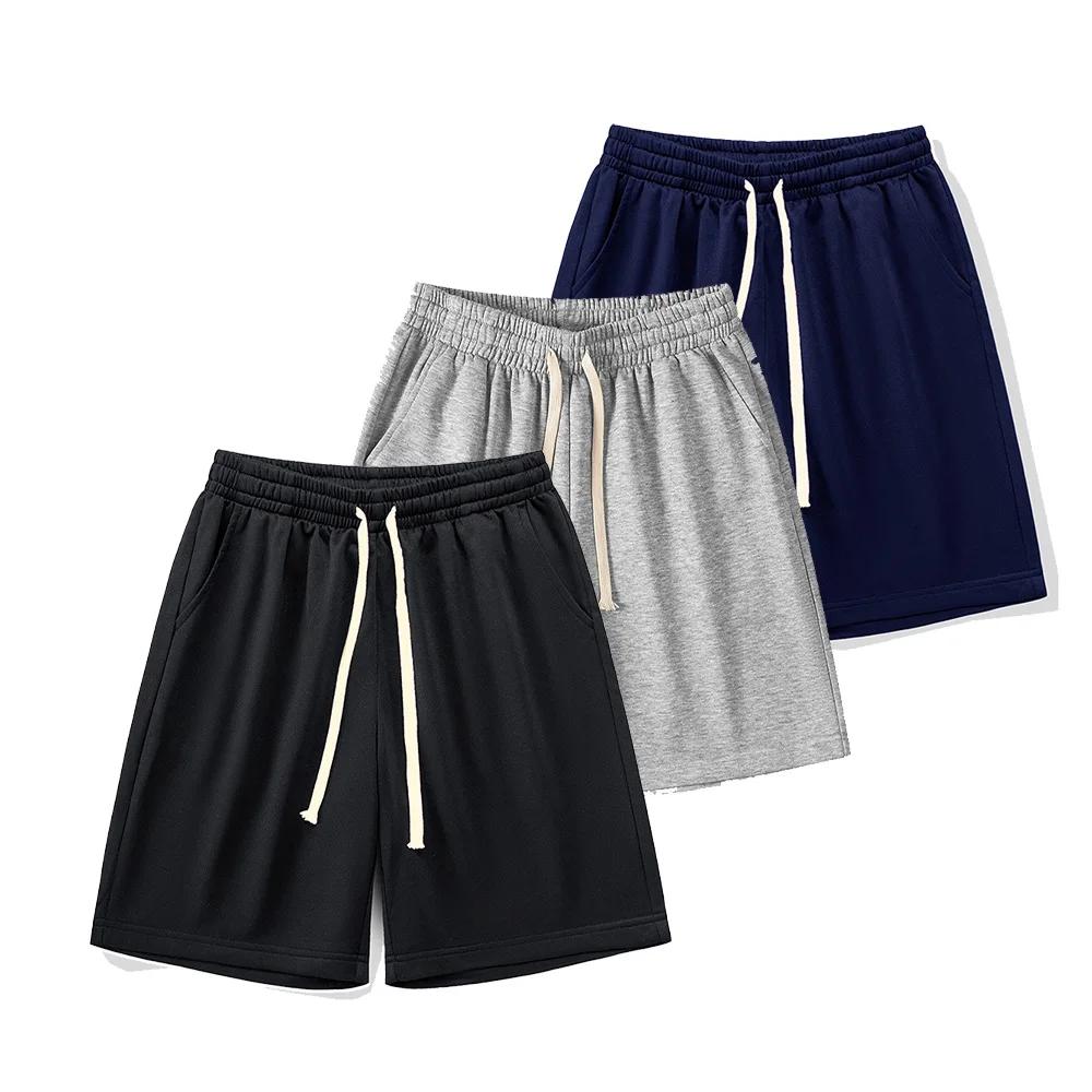 Short de course d'été pour hommes, pantalon court de Sport décontracté, Jogging, couleur unie, cordo
