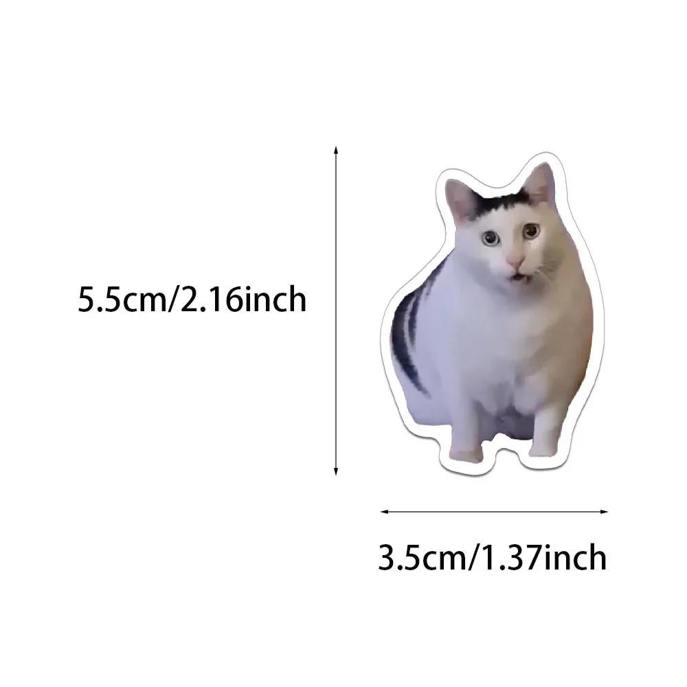50pcs mignon drôle animaux chat Meme autocollants Kawaii dessin animé décalcomanies enfants jouets o