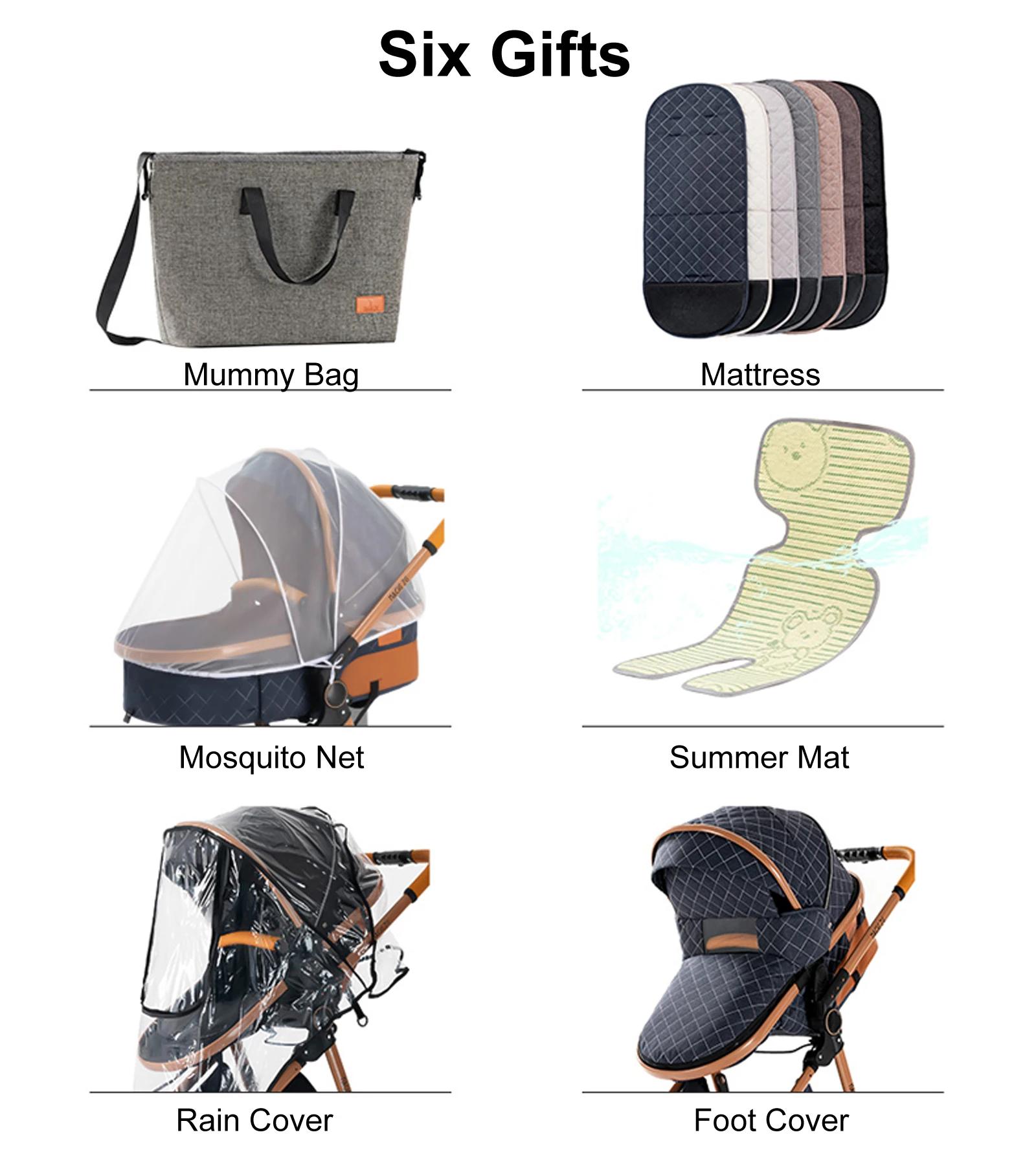 Landau de voyage Portable de luxe 3 en 1, poussette pour bébé, haute paysage, poussette de voyage po