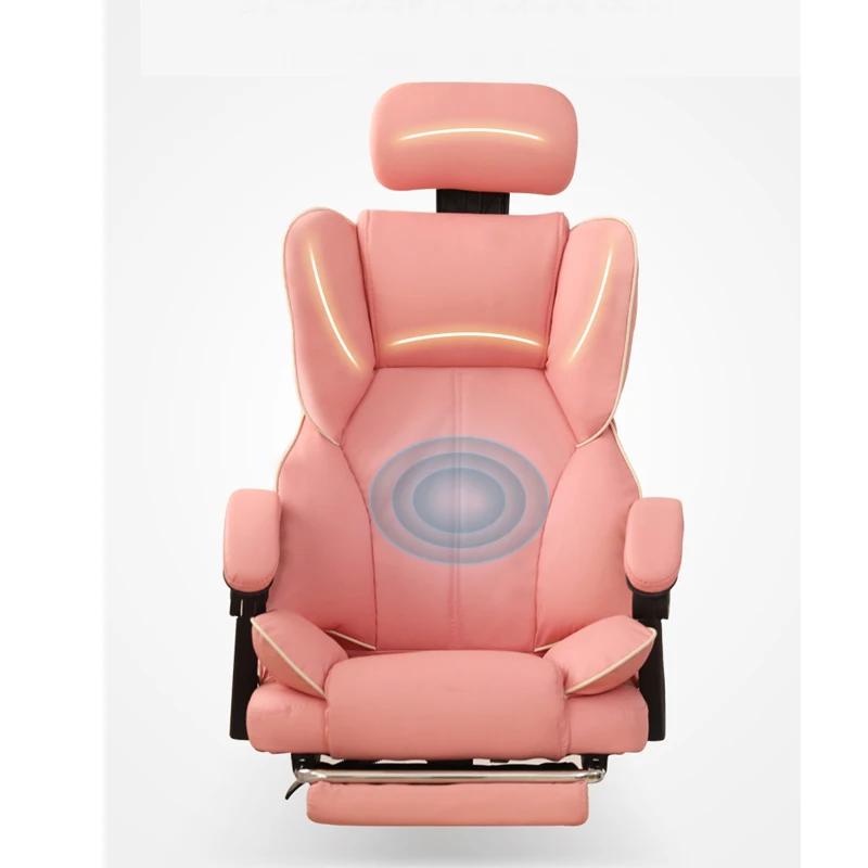 Chaise de jeu ergonomique avec repose-pieds, chaise de jeu relevable, meubles de maison, chaise d'or