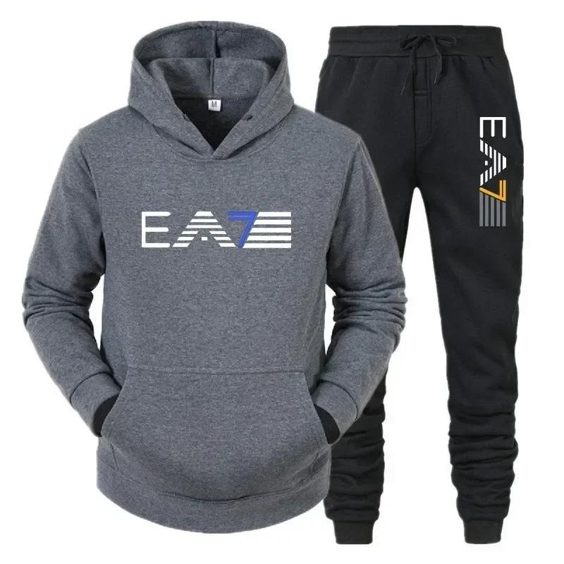 Ensemble de vêtements de sport pour hommes, ensemble deux pièces + pantalon à la mode et décontracté